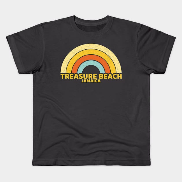 Retro Treasure Beach Jamaica Kids T-Shirt by dk08